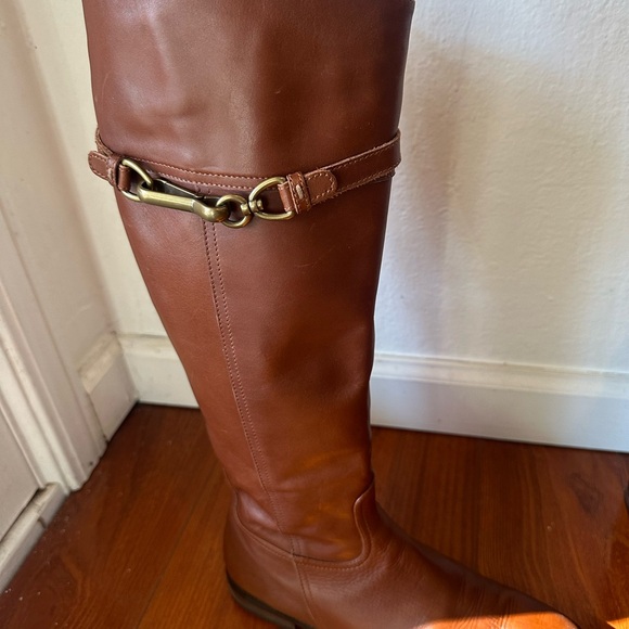 Coach Brown Over the Knee Leather Boots - Picture 5 of 12